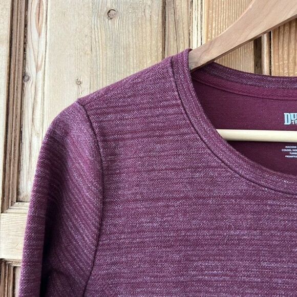 Womens Duluth Trading Company XS Red Purple Deux More Crewneck Tunic Top Sweater - Picture 4 of 8
